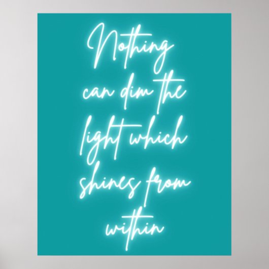 White light typografie quote poster (Voorkant)