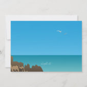 White Lighthouse Invitation Kaart (Achterkant)