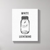 "White Lightning" Moonshine Jar Canvas Art (Voorkant)