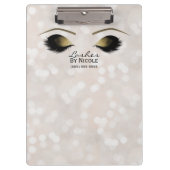 White Lights Gold Makeup Eyes Lashes Personalized Klembord (Voorkant)