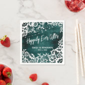 White Lights & Lace Rustic Blauwgroen nog lang en  Servet (Insitu)