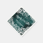 White Lights & Lace Rustic Blauwgroen nog lang en  Servet (Hoek)