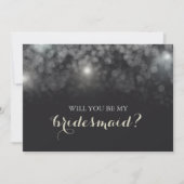 White Lights Sparkle zal je mijn Bridesmaid zijn Kaart (Voorkant)