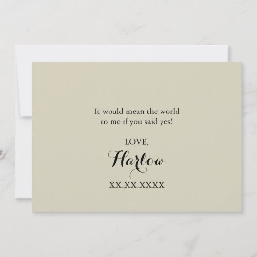 White Lights Sparkle zal je mijn Bridesmaid zijn Kaart (Achterkant)