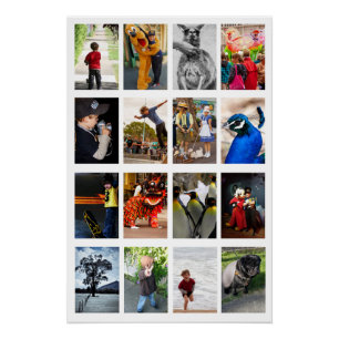 White Lijst 16 Foto Afbeeldingen DIY Sjabloon Wall Perfect Poster