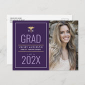 White lijst Nursing School afstuderen aangekondigd Briefkaart (Voorkant / Achterkant)