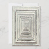 White Lijst Rustic Burlap Wedding Rehearsal Dinner Kaart (Achterkant)