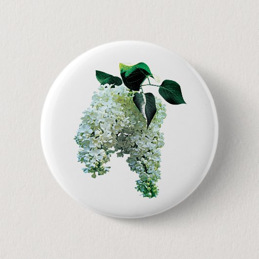 White Lilacs Ronde Button 5,7 Cm (Voorkant)