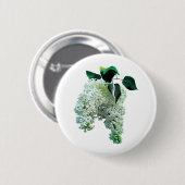 White Lilacs Ronde Button 5,7 Cm (Voorkant /achterkant)