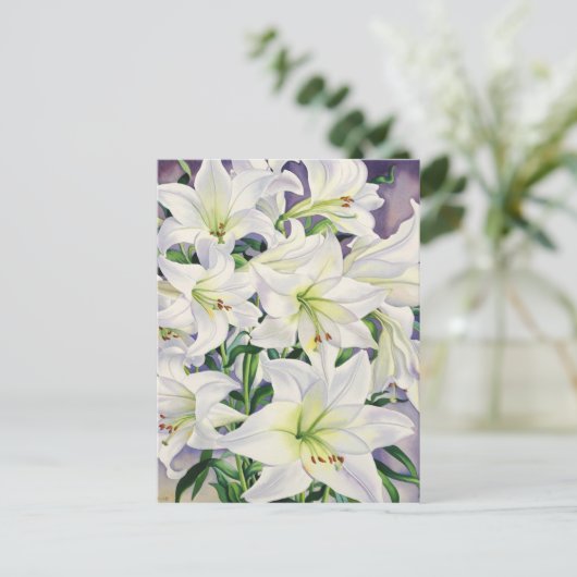 White Lilies 2008 Briefkaart (Staand voorkant)