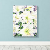 White Lilies 2008 Canvas Afdruk (Insitu (Houten vloer))