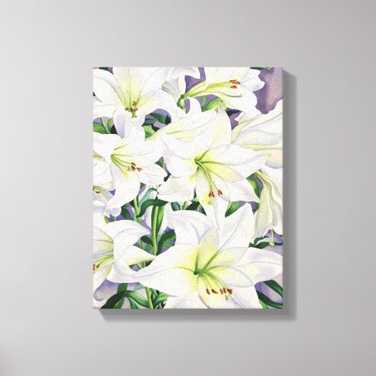 White Lilies 2008 Canvas Afdruk (Voorkant)