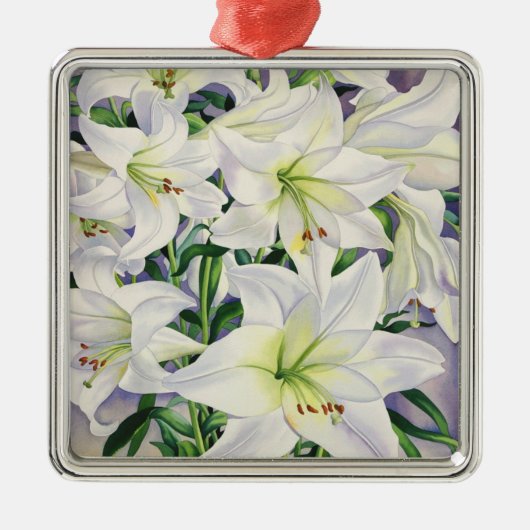 White Lilies 2008 Metalen Ornament (Voorkant)