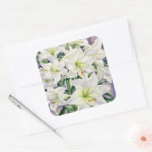 White Lilies 2008 Vierkante Sticker (Envelop)