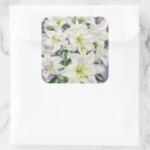 White Lilies 2008 Vierkante Sticker (Tas)