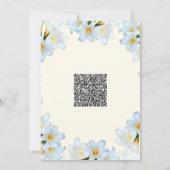 White Lilies Baby shower Invitation met QR Code (Achterkant)