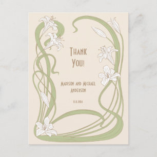 White Lilies Bedankt Briefkaart