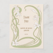 White Lilies Bedankt Briefkaart (Voorkant)