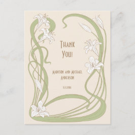 White Lilies Bedankt Briefkaart