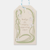 White Lilies Bedankt Cadeaulabel (Achterkant)