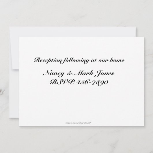 White Lilies Christelijke uitnodiging (Achterkant)