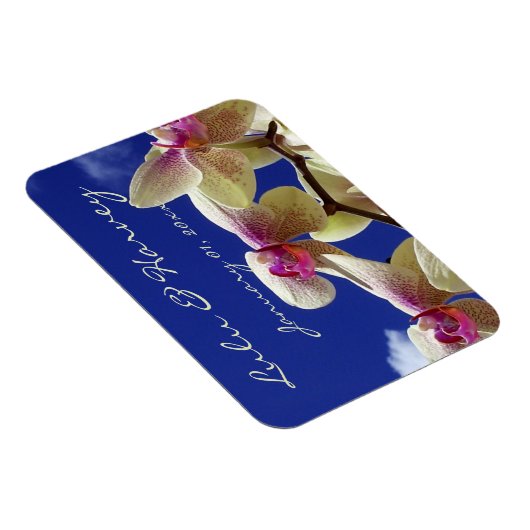 White Lilies en Sky Personal Wedding Magneet (Rechterzijde)