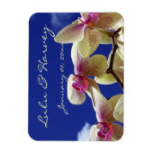 White Lilies en Sky Personal Wedding Magneet (Verticaal)