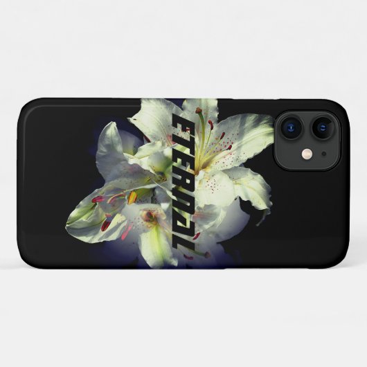 White Lilies Fantasy iPhone Case (Achterkant (horizontaal))