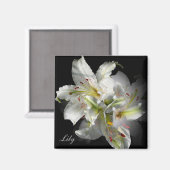 White Lilies Fantasy Magneet (Voorkant / Achterkant)