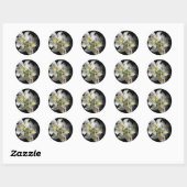 White Lilies Fantasy Ronde Sticker (Vel)