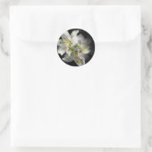 White Lilies Fantasy Ronde Sticker (Tas)