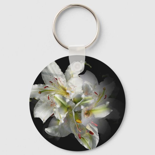 White Lilies Fantasy Sleutelhanger (Voorkant)