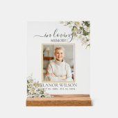 White Lilies Floral Funeral Celebration of Life Acryl Bord (Voorkant)