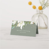 White Lilies Gold Stippen Plaatskaartje (Achterkant)