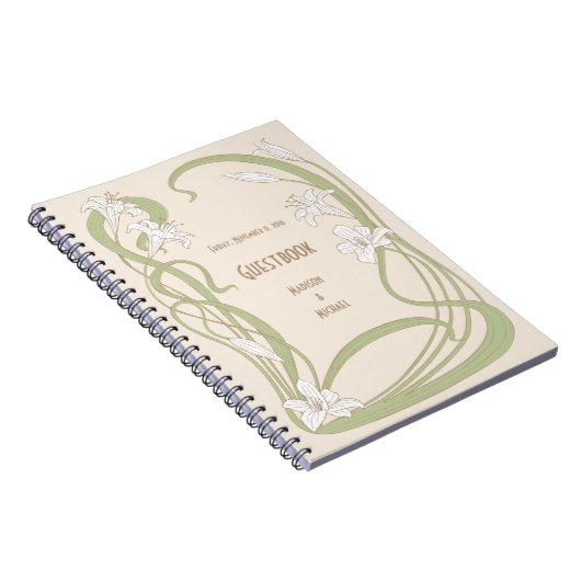White Lilies Guestbook Notitieboek (Rechterzijde)
