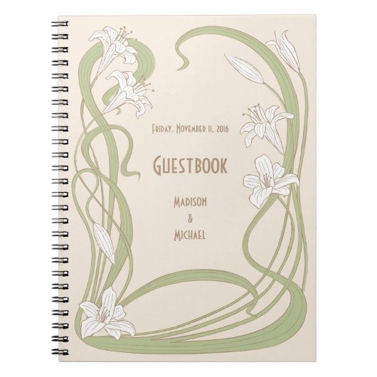 White Lilies Guestbook Notitieboek (Voorkant)