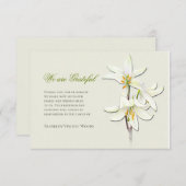 White Lilies - Hartelijk dank Bedankkaart (Voorkant / Achterkant)