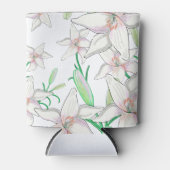 White Lilies Illustration Blikjeskoeler (Voorkant)