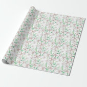 White Lilies Illustration Cadeaupapier (Uitgerold)