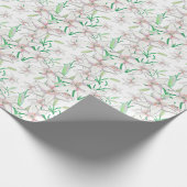 White Lilies Illustration Cadeaupapier (Hoek)