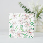 White Lilies Illustration Kaart (Staand voorkant)