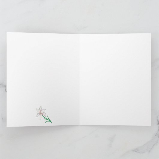 White Lilies Illustration Kaart (Binnen)
