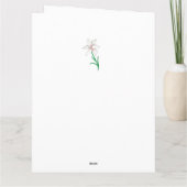 White Lilies Illustration Kaart (Achterkant)