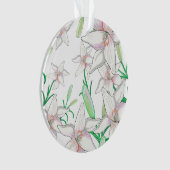 White Lilies Illustration Ornament (voorkant)