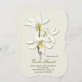 White Lilies Invitation Kaart (Voorkant / Achterkant)