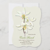 White Lilies Invitation Kaart (Voorkant)