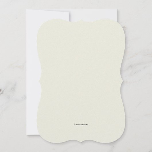 White Lilies Invitation Kaart (Achterkant)