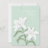 White Lilies & Mild Mint Sparen de Kaart van de Da (Achterkant)