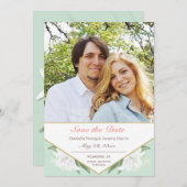 White Lilies & Mild Mint Sparen de Kaart van de Da (Voorkant / Achterkant)