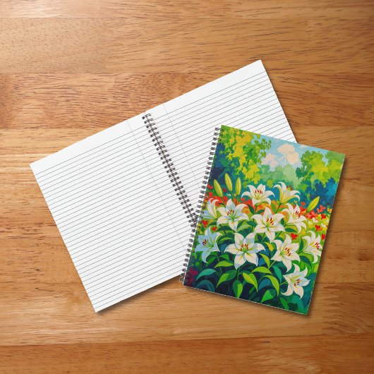 White Lilies Notebook Notitieboek